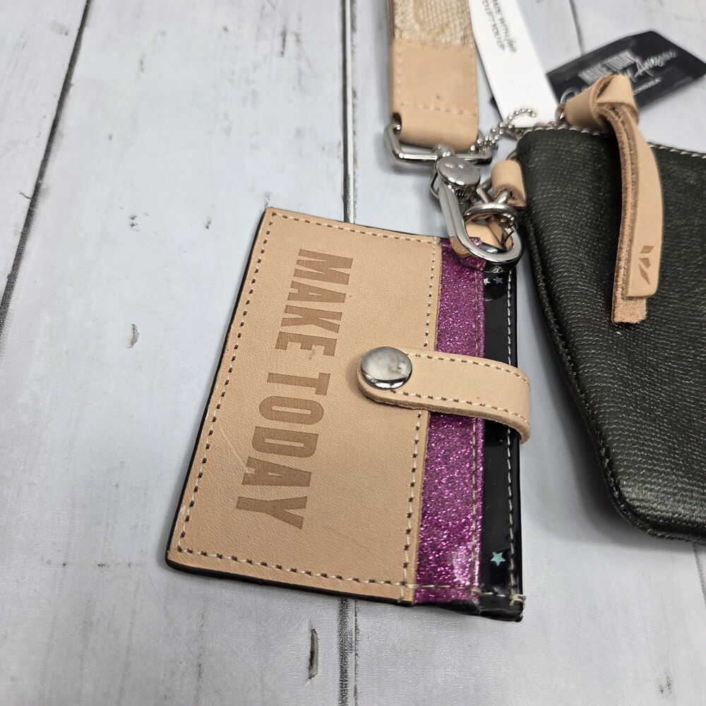Consuela Diego Combi Card Pouch Wristlet Wallet Set Multicolor Metallic NWT - Picture 6 of 15